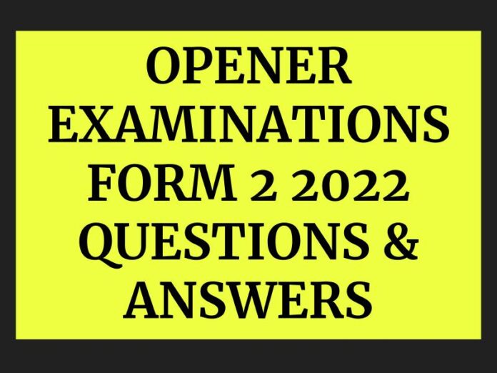 OPENER EXAMINATIONS FORM 2 2022