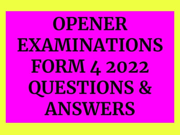 OPENER EXAMINATIONS FORM 4 2022