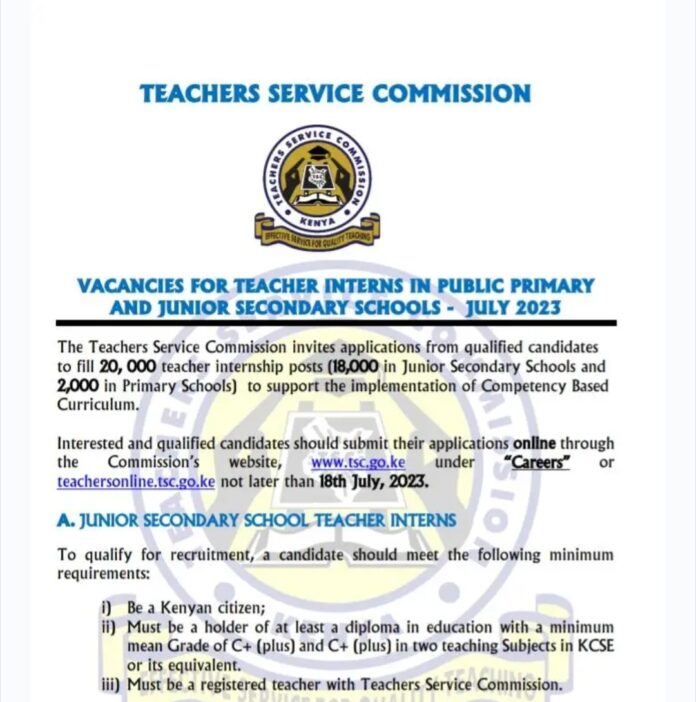 Primary Headteachers Have Began Accepting JSS Interns Posted