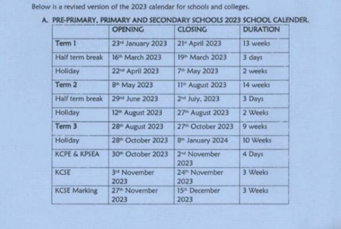 The government has announced the closing date for schools.